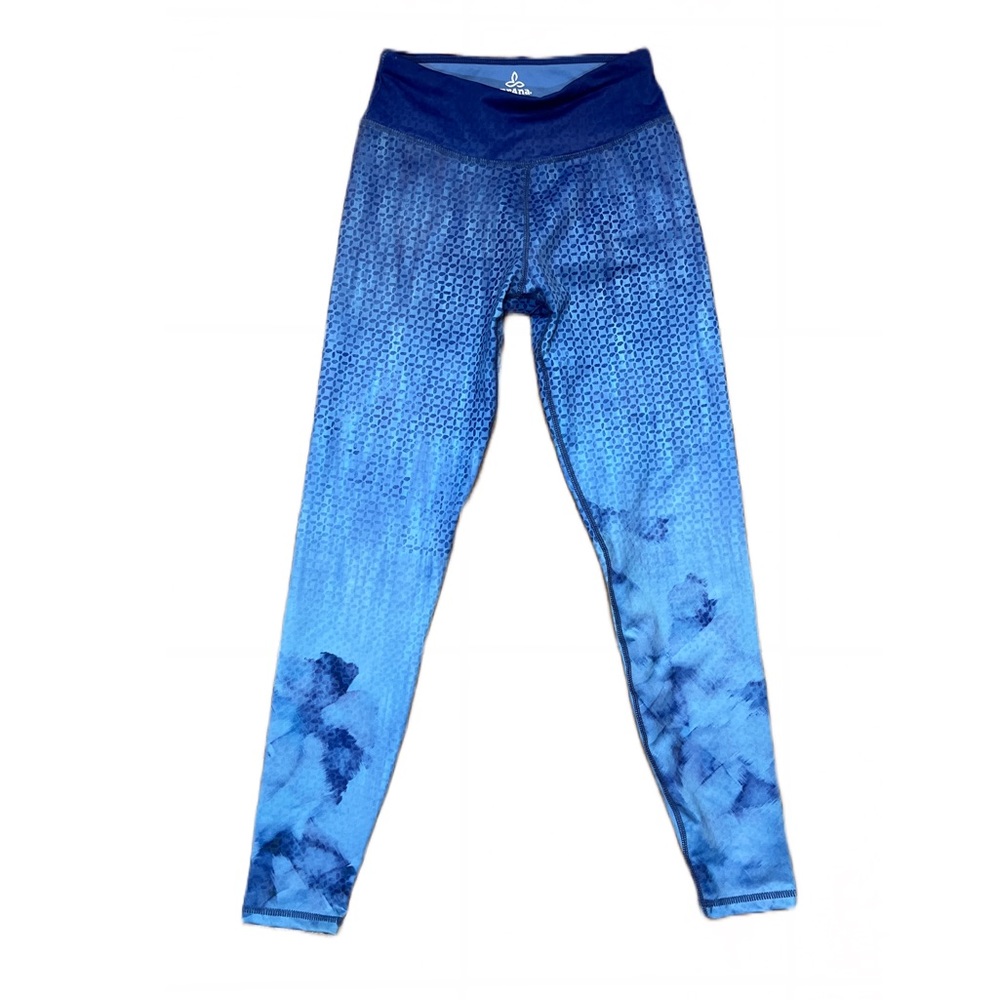 Prana Floral Purple Blue  Yoga Athletic Leggings Size Extra Small XS